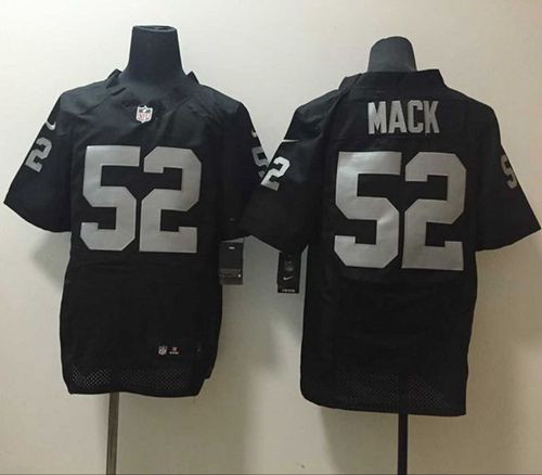 NEW Oakland Raiders #52 Khalil Mack Black Team Color Men's Stitched NFL New Elite Jersey