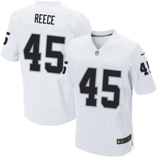 NEW Oakland Raiders #45 Marcel Reece White Men's Stitched NFL Elite Jersey