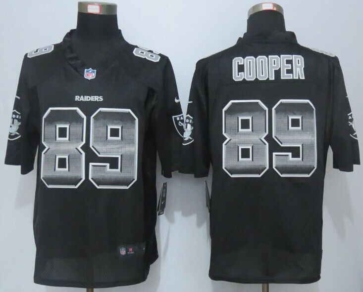 2015 New New Oakland Raiders #89 Amari Cooper Black Strobe Limited Jersey