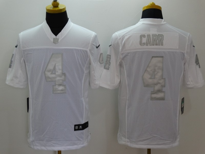 2015 New New Oakland Raiders #4 Carr Limited Platinum Jersey