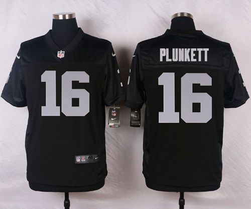 NEW Oakland Raiders #16 Jim Plunkett Black Team Color Men's Stitched NFL Elite Jersey