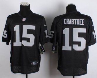 Nike Oakland Raiders #15 Michael Crabtree Black Team Color Men's Stitched NFL Elite jersey