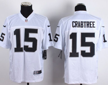 Nike Oakland Raiders #15 Michael Crabtree White Team Color Men's Stitched NFL Elite jersey