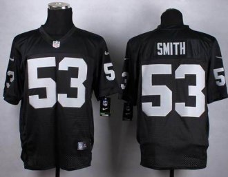 Nike Oakland Raiders #53 Malcolm Smith Black Team Color Men's Stitched NFL Elite jersey