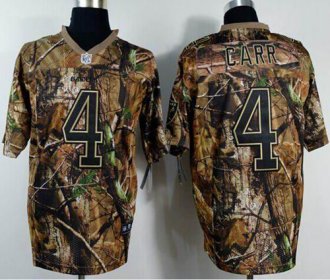 Nike Oakland Raiders #4 Derek Carr Camo NFL Realtree Elite Jersey