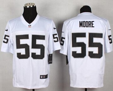 New Oakland Raiders #55 Sio Moore White NFL Elite Jersey