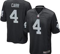 NEW Oakland Raiders #4 Derek Carr Black Team Color NFL Game Jersey