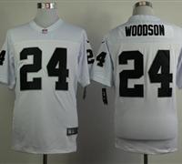 NEW Oakland Raiders#24 Charles Woodson White NFL Elite Jersey