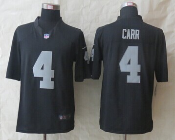 New Oakland Raiders 4 Carr Black Limited Jerseys