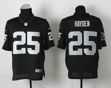 Oakland Raiders #25 D.J. Hayden Black Team Color NFL Elite Jersey