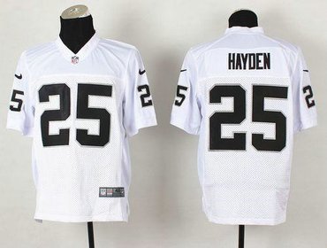 Oakland Raiders #25 D.J. Hayden White NFL Elite Jersey