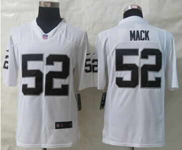 NEW NFL Oakland Raiders #52 Khalil Mack White Limited Jersey