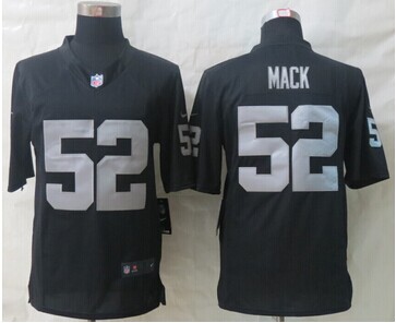 NEW NFL Oakland Raiders #52 Khalil Mack Black Limited Jersey