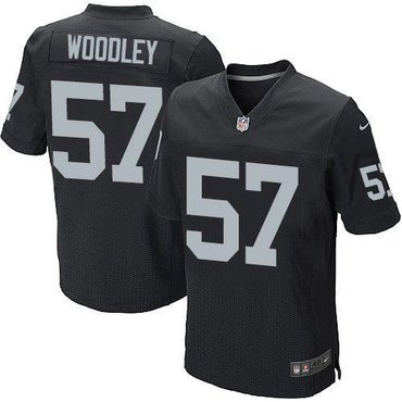 Oakland Raiders #57 LaMarr Woodley Black Team Color NFL Elite Jersey