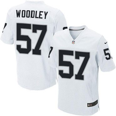 Oakland Raiders #57 LaMarr Woodley White NFL Elite Jersey