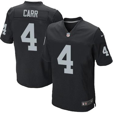 2014 NFL Draft Oakland Raiders #4 Derek Carr Black Team Color NFL Elite Jersey