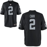 2014 NFL Draf Oakland Raiders #2 Derek Carr Black Game Jersey