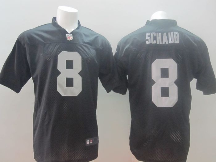 Nike Oakland Raiders #8 Schaub Black Elite Jerseys