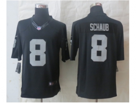 Nike Oakland Raiders #8 Schaub Black Jerseys(Limited)