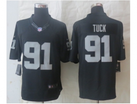 Nike Oakland Raiders #91 Tuck Black Jerseys(Limited)