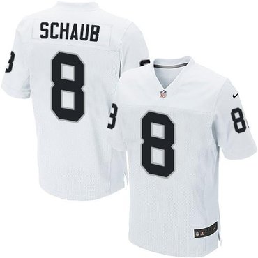 NEW Oakland Raiders #8 Matt Schaub White Team Color NFL Elite Jersey