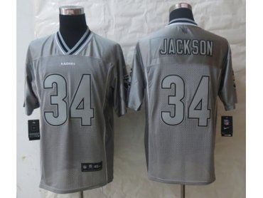 NEW Oakland Raiders #34 Jackson Grey Jerseys(Vapor Elite)