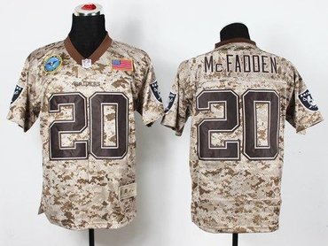 NEW Oakland Raiders #20 Darren McFadden Camo NFL Elite USMC Jersey(USA)