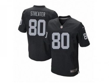 NEW NFL Oakland Raiders #80 Streater Black Jerseys(Elite)