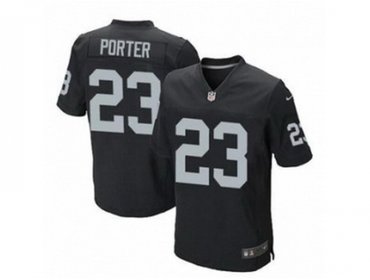 NEW NFL Oakland Raiders #23 Porter Black Jerseys(Elite)