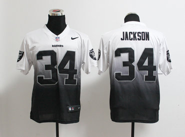 2013 NFL New oakland raiders #34 bo jackson Drift Fashion II Elite Jerseys