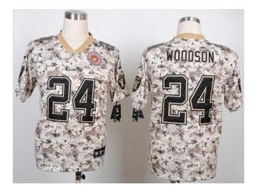 NEW jerseys oakland raiders #24 woodson mcfadden camo(2013 new Elite)