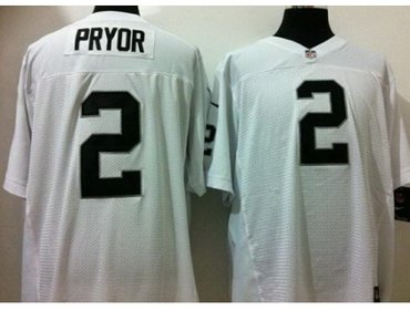 2013 NEW NFL Oakland Raiders 2 Terrelle Pryor White Jerseys(Elite)