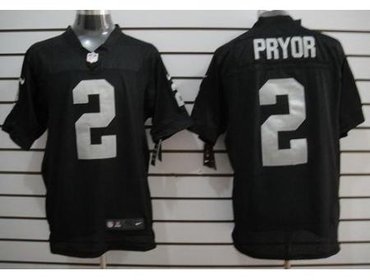 2013 NEW NFL Oakland Raiders 2 Terrelle Pryor Black Jerseys(Elite)