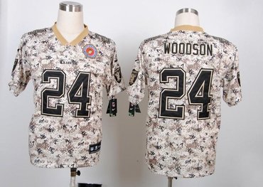 NEW jerseys oakland raiders #24# Charles Woodson camo(2013 new Elite)