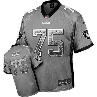 NEW Oakland Raiders #75 Howie Long Grey Stitched NFL Elite Drift Fashion Jersey