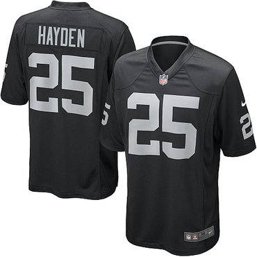 NEW NFL Oakland Raiders 25 D.J. Hayden Black Jerseys(Game)