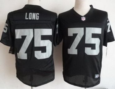 NEW NFL Oakland Raiders 75 Howie Long Black Jerseys (Elite)