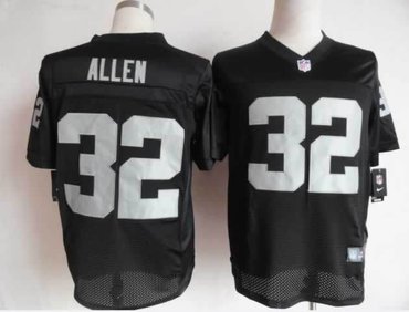 NEW NFL Oakland Raiders 32 Marcus Allen Black Jerseys (Elite)