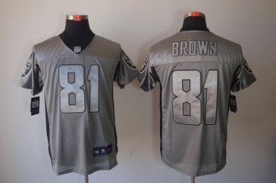 2012 NEW NFL Oakland Raiders 81 Tim Brown Grey Shadow Jerseys