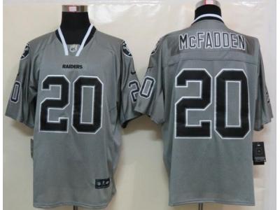 NEW NFL Oakland Raiders 20 Darren McFadden Lights Out Grey Jerseys(Elite)