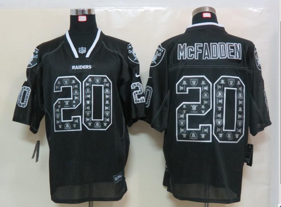 2012 NEW NFL Oakland Raiders 20 Darren McFadden Lights Out Black Elite Jerseys