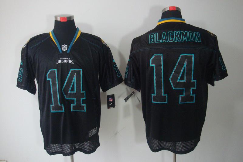 2012 NEW NFL Oakland Raiders 14 Justin Blackmon Lights Out Black Elite Jerseys