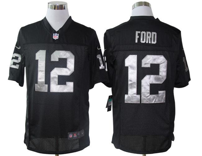 2012 NEW NFL Oakland Raiders 12 Jacoby Ford Black Jerseys(Limited)