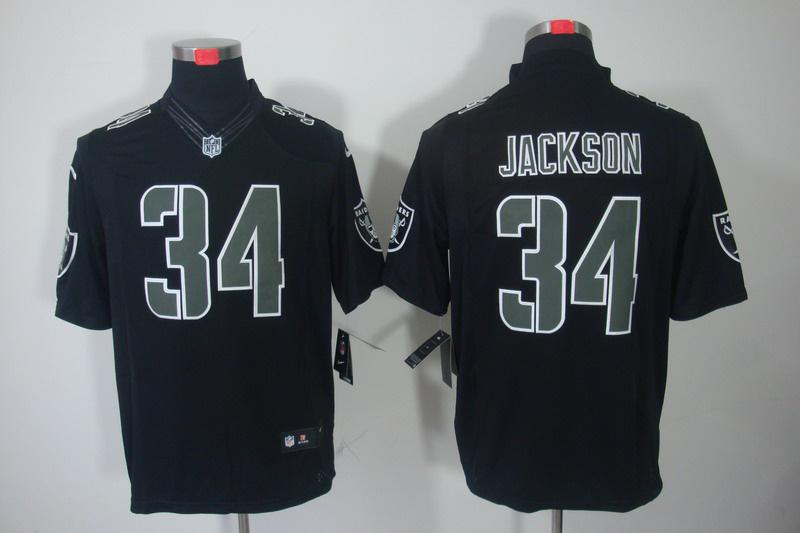 2012 NEW NFL Oakland Raiders 34 Bo Jackson Black Jerseys (Impact Limited)