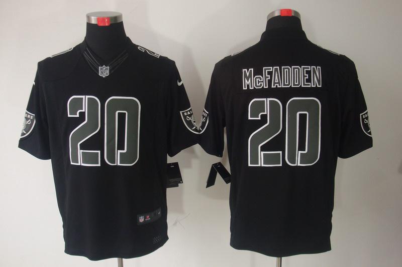 2012 NEW NFL Oakland Raiders 20 Darren McFadden Black Jerseys (Impact Limited)