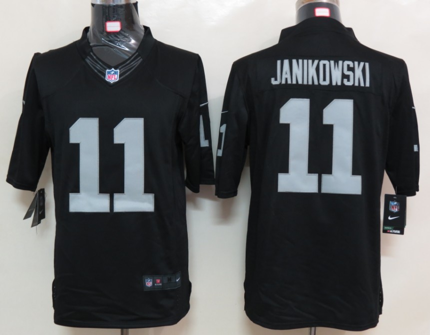 2012 NEW NFL Oakland Raiders 11 Sebastian Janikowski Black Jerseys(Limited)