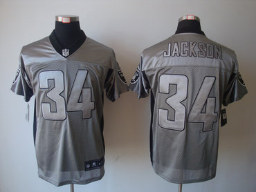 2012 NEW NFL Oakland Raiders 34 Bo Jackson Grey Shadow Jerseys