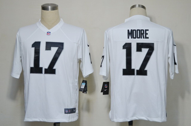 2012 NEW NFL Oakland Raiders 17 Denarius Moore White Jerseys(Game)