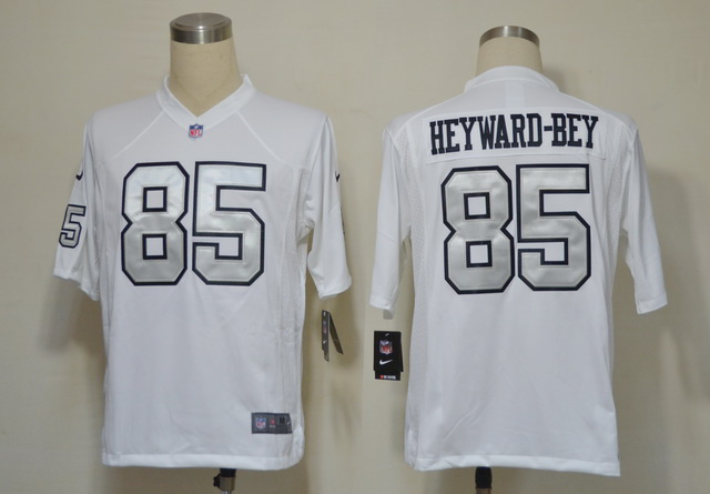 2012 NEW NFL Oakland Raiders 85 Darrius Heyward-Bey White Jerseys(Game Grey Number)