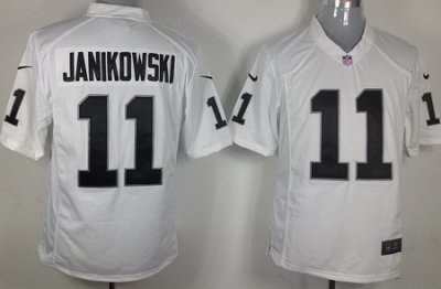 2012 NEW NFL Oakland Raiders 11 Sebastian Janikowski White Jerseys (Game)